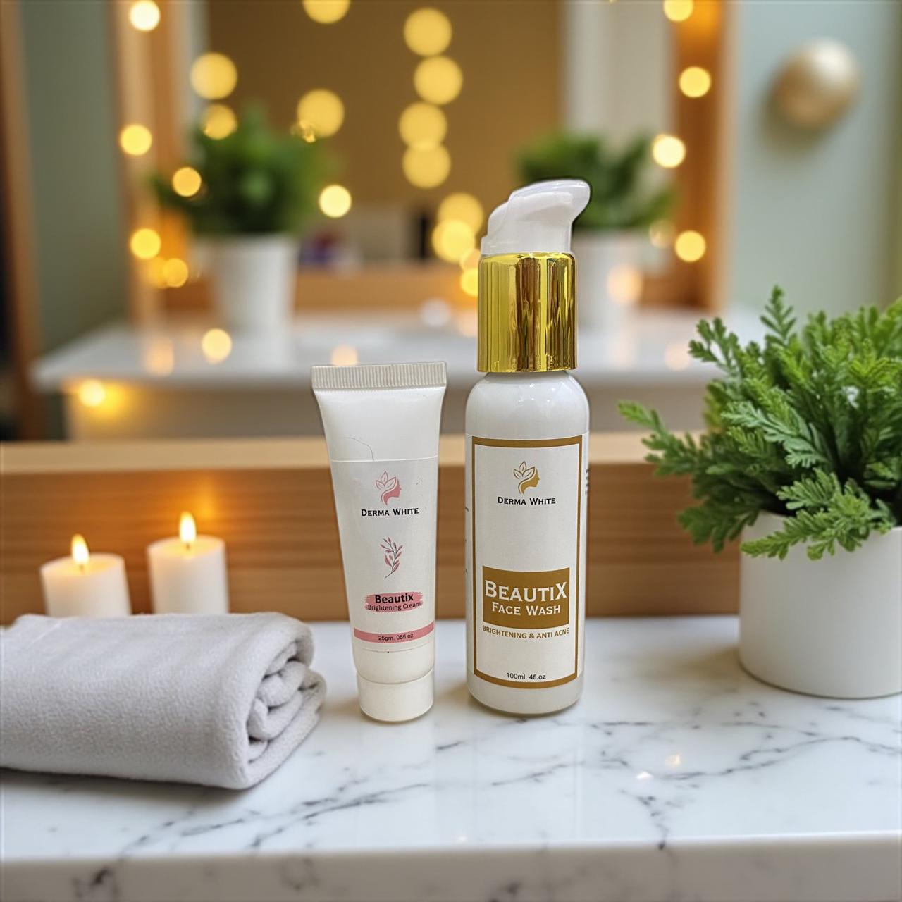 Derma White Beautix Daily Brightening & Anti-Acne Essentials